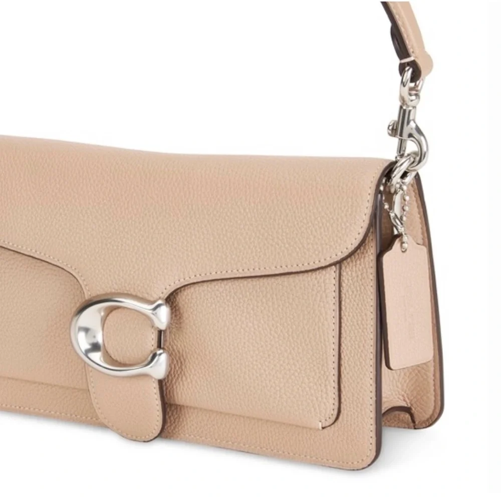 Coach Tabby Leather Taupe Crossbody Shoulder Bag